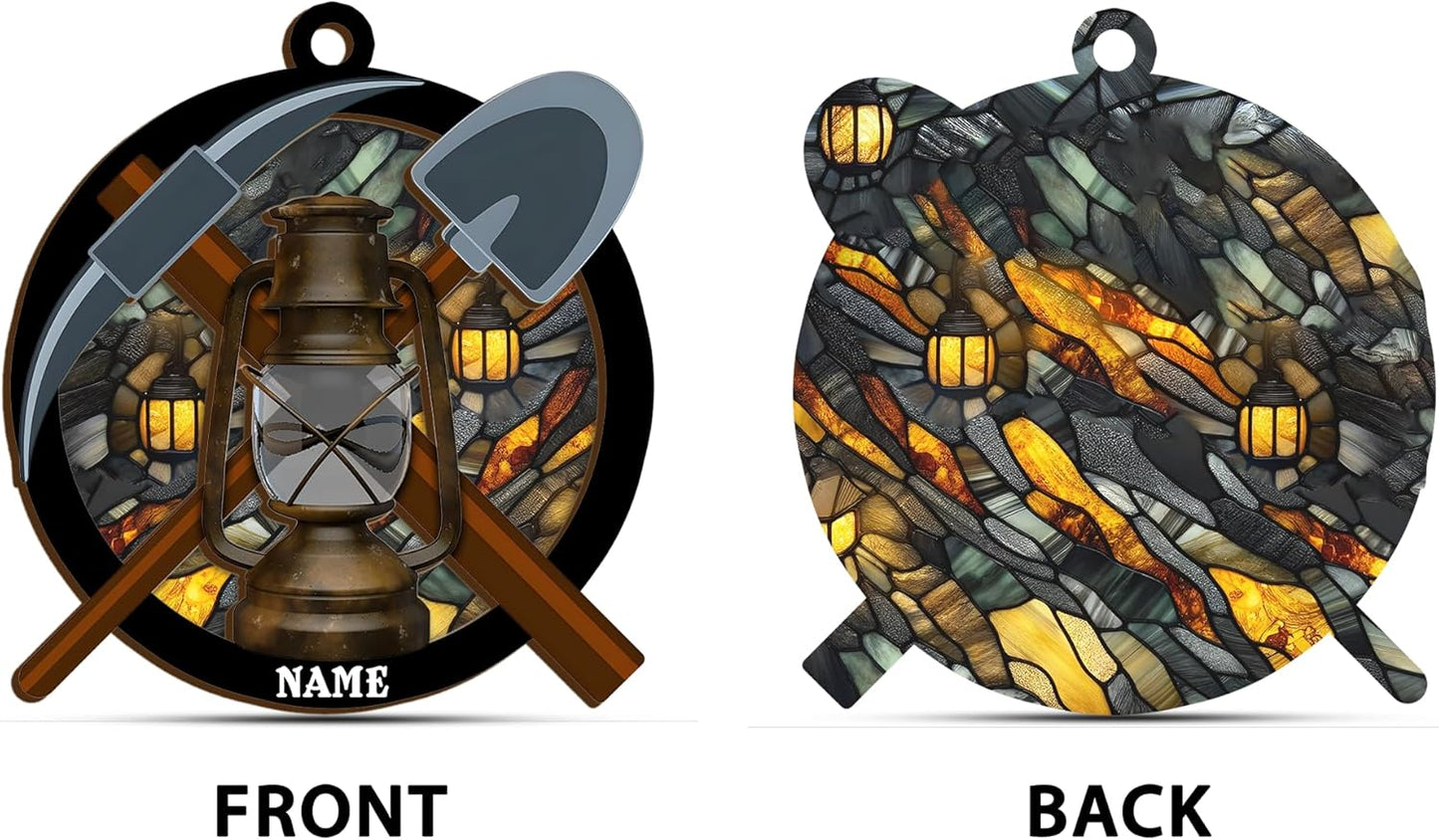 Custom Coal Miner Christmas Ornament – Personalized Name Decor Cmn21