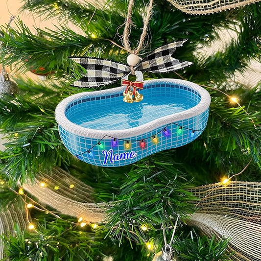Custom Swimming Ornament - Swimmer Christmas Gift for Boys, Girls & Pool Lovers LL22