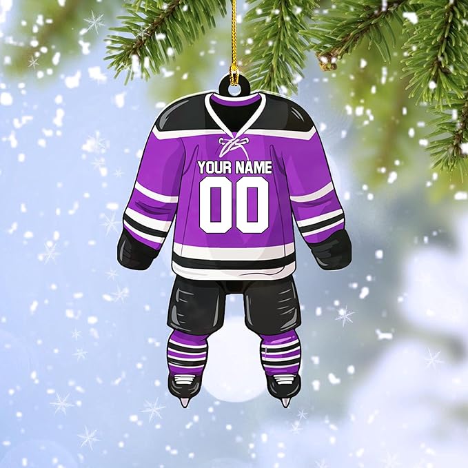 Custom ice Hockey Ornament N45
