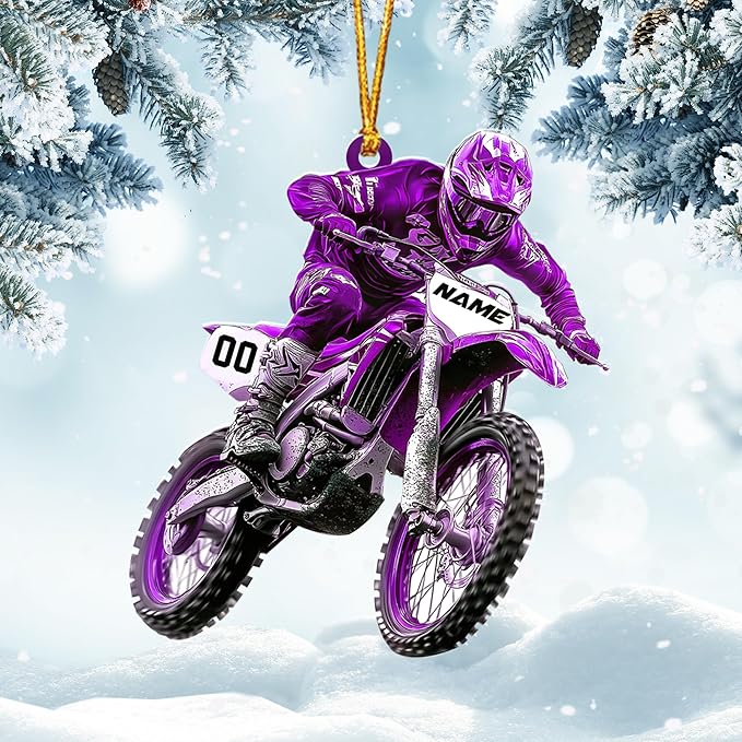 Personalized Dirt Bike Christmas Ornaments 2025 Custom Motocross Ornament Dirt bike Christmas Ornament NO3