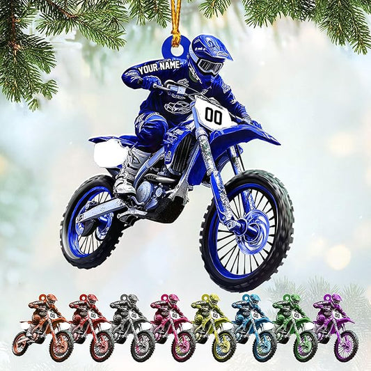 Personalized Dirt Bike Christmas Ornaments 2025 Custom Motocross Ornament Dirt bike Christmas Ornament N11