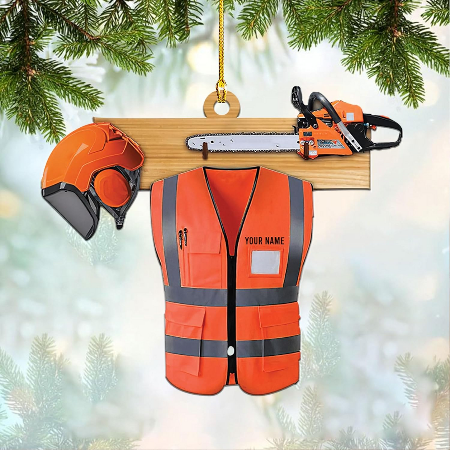 Personalized Arborist Uniform Ornament – Carpenter Christmas Ornament H15