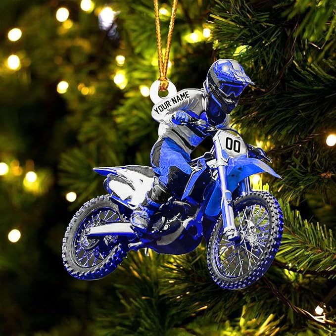 Personalized Dirt Bike Christmas Ornaments 2025 Custom Motocross Ornament Dirt bike Christmas Ornament NO7