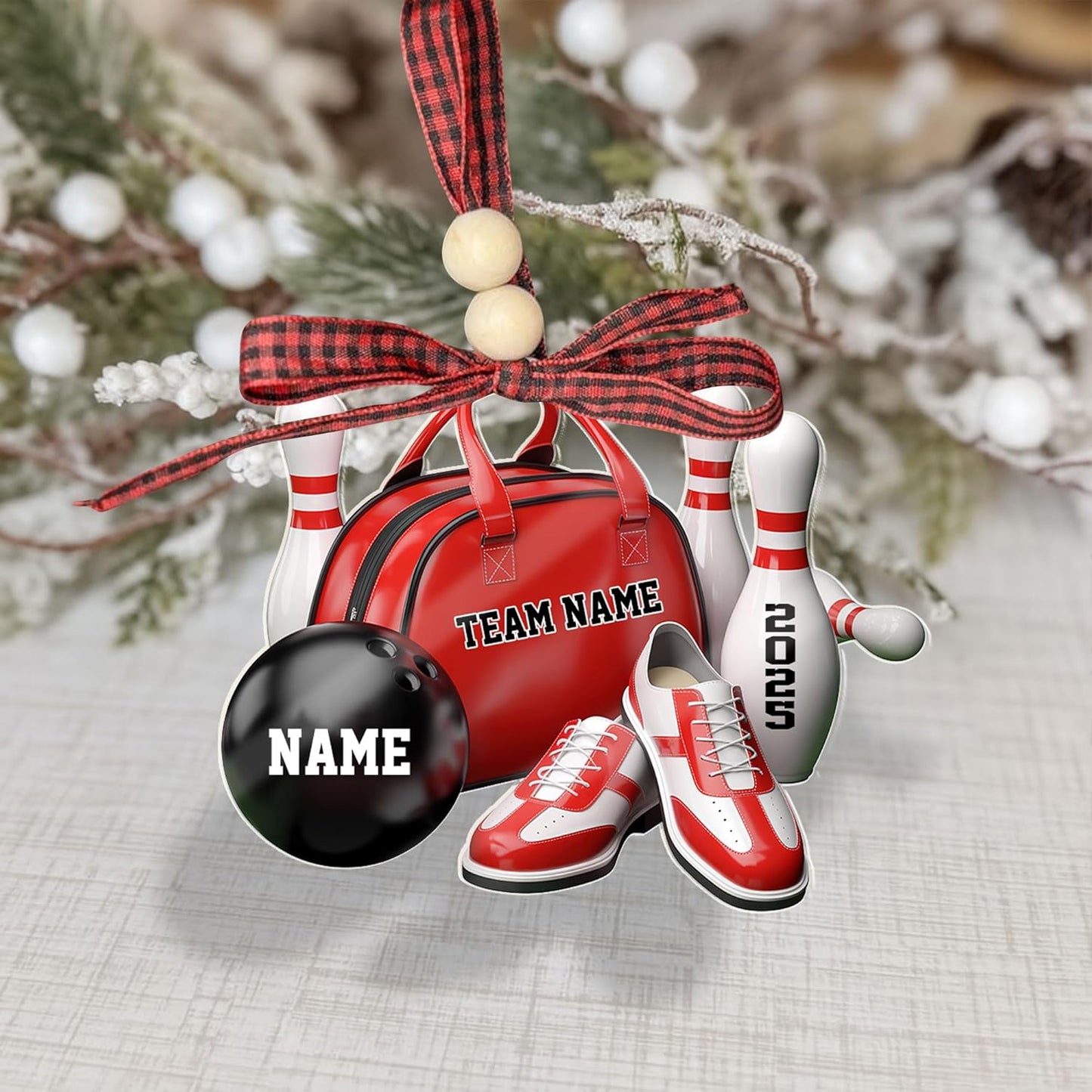 Custom Bowling Tools Ornament - Bowling Ornament Bowl 1