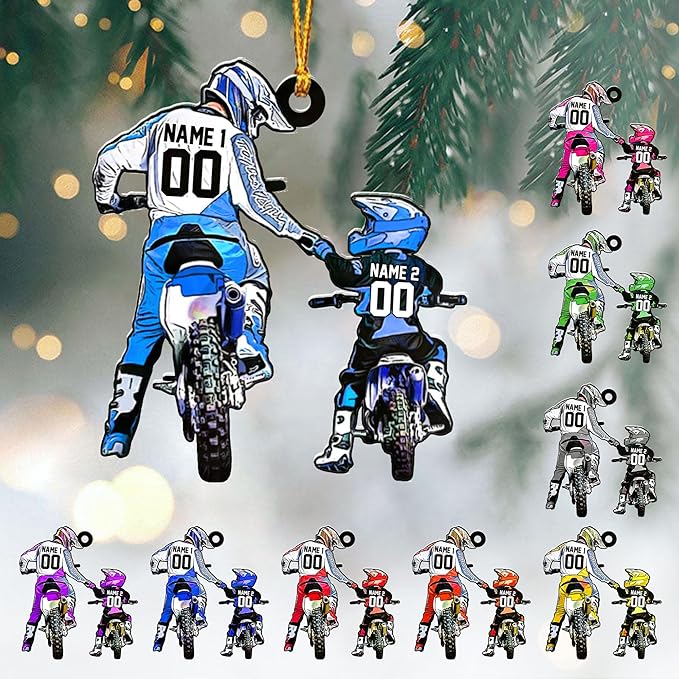 Personalized Dirt Bike Christmas Ornaments 2025 Custom Motocross Ornament Dirt bike Christmas Ornament NO5