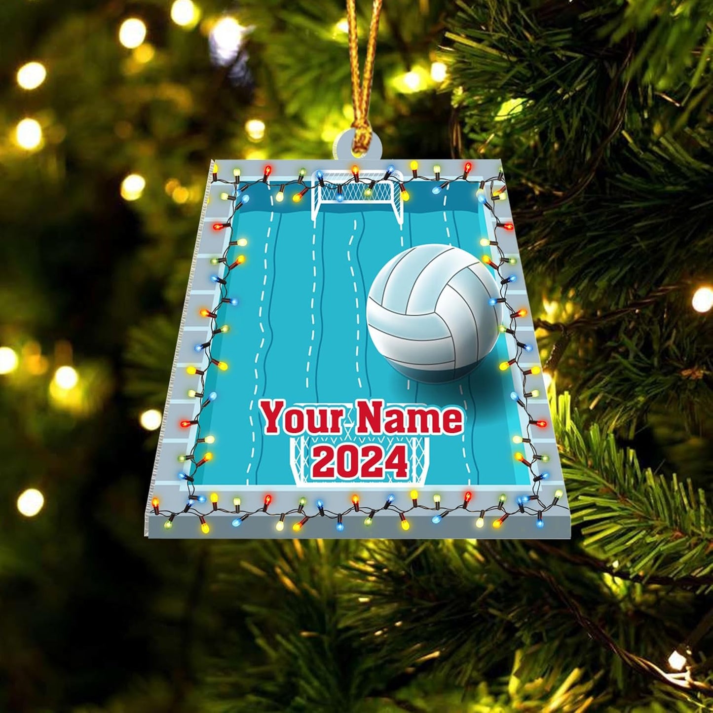 Custom Name Water Polo Christmas Ornament – Personalized Wayer Polo Ornament, Sport Holiday Tree Decoration TW8