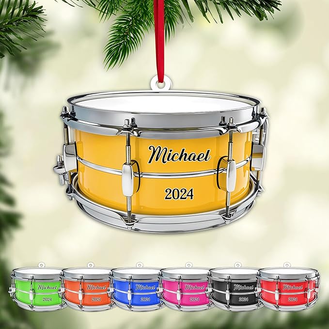 Custom Drum Set Ornament - Acrylic Christmas Gift for Drummers & Music Lovers LL12
