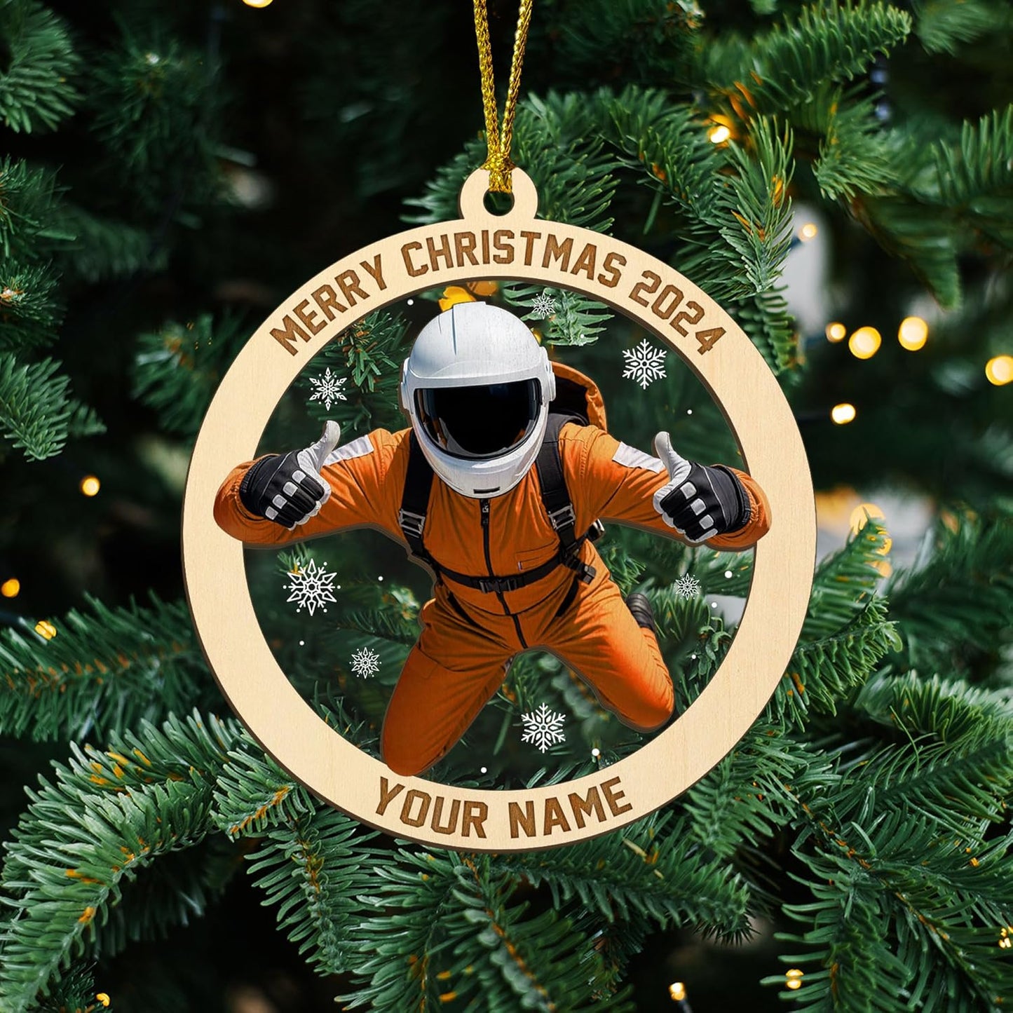 Custom Skydiving Christmas Ornament – Skydiver Xmas Decor O28