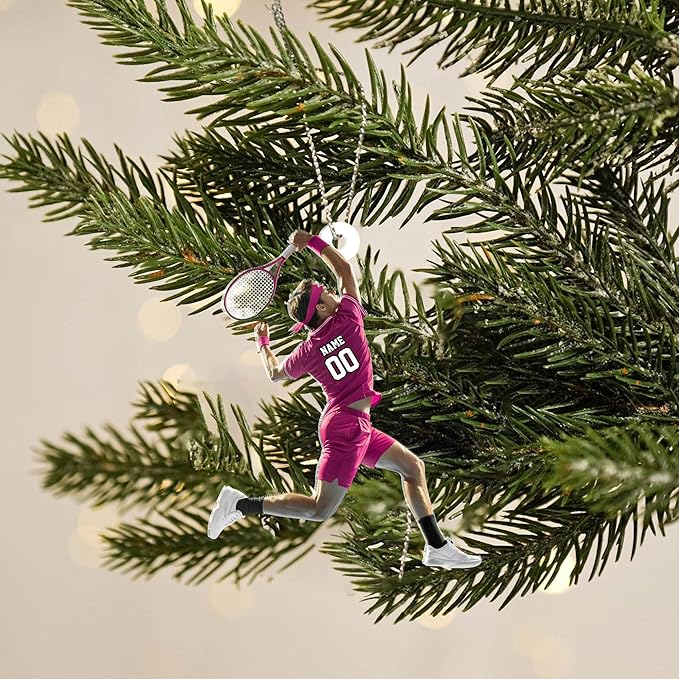 Personalized Tennis Christmas Ornament N08