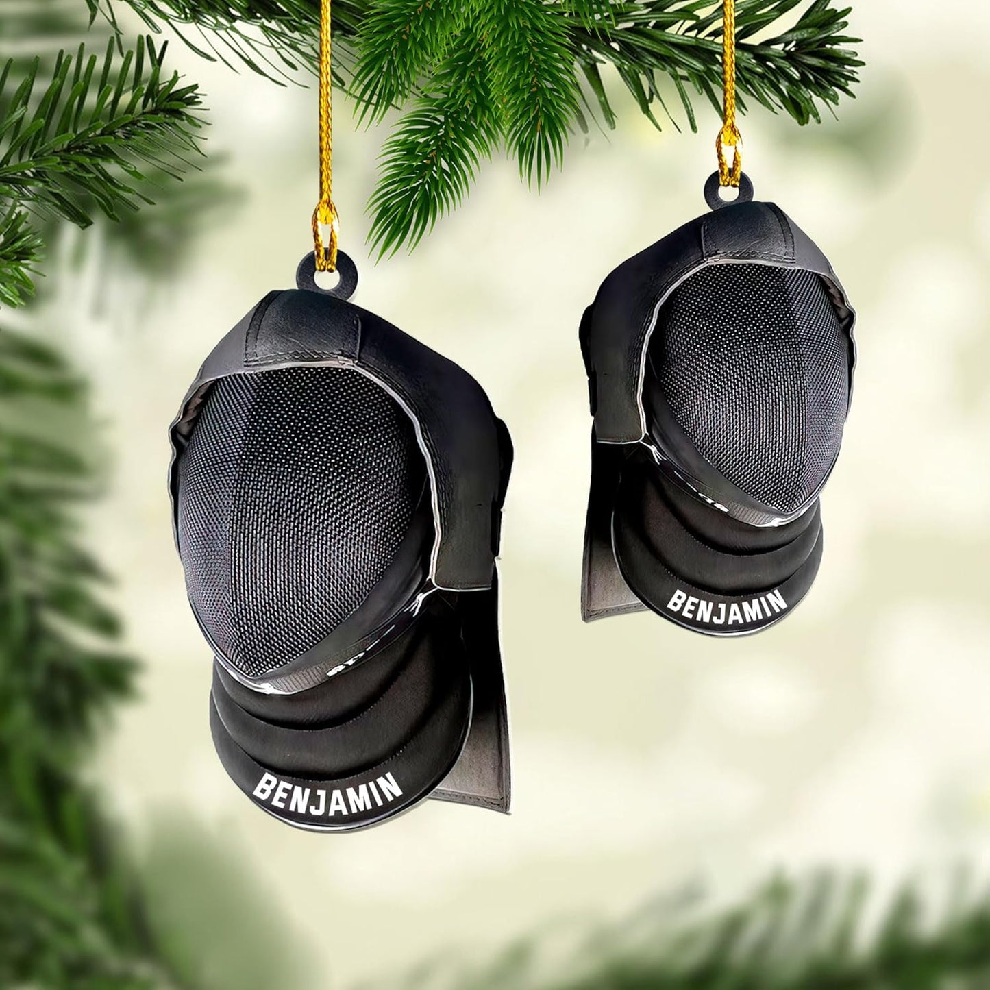 Personalized Fencing Christmas Ornament Christmas Tree Decor Gift for Fencer 2025 Fencing for Christmas Tree C06