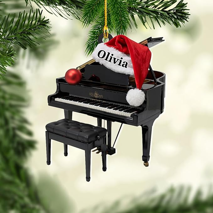 Custom Music Instrument Christmas Gift - Piano Ornament for Piano Lovers LL17