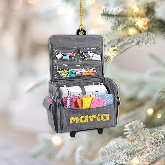 Custom Sewing Machine Ornament - Christmas Ornament Gift for Sewing Lovers LL20