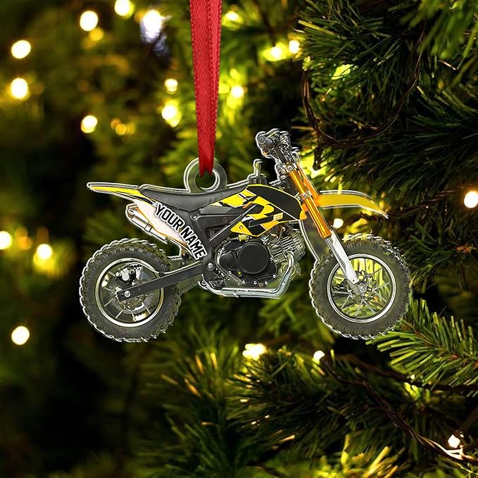 Personalized Dirt Bike Christmas Ornaments 2025 Custom Motocross Ornament Dirt bike Christmas Ornament NO1
