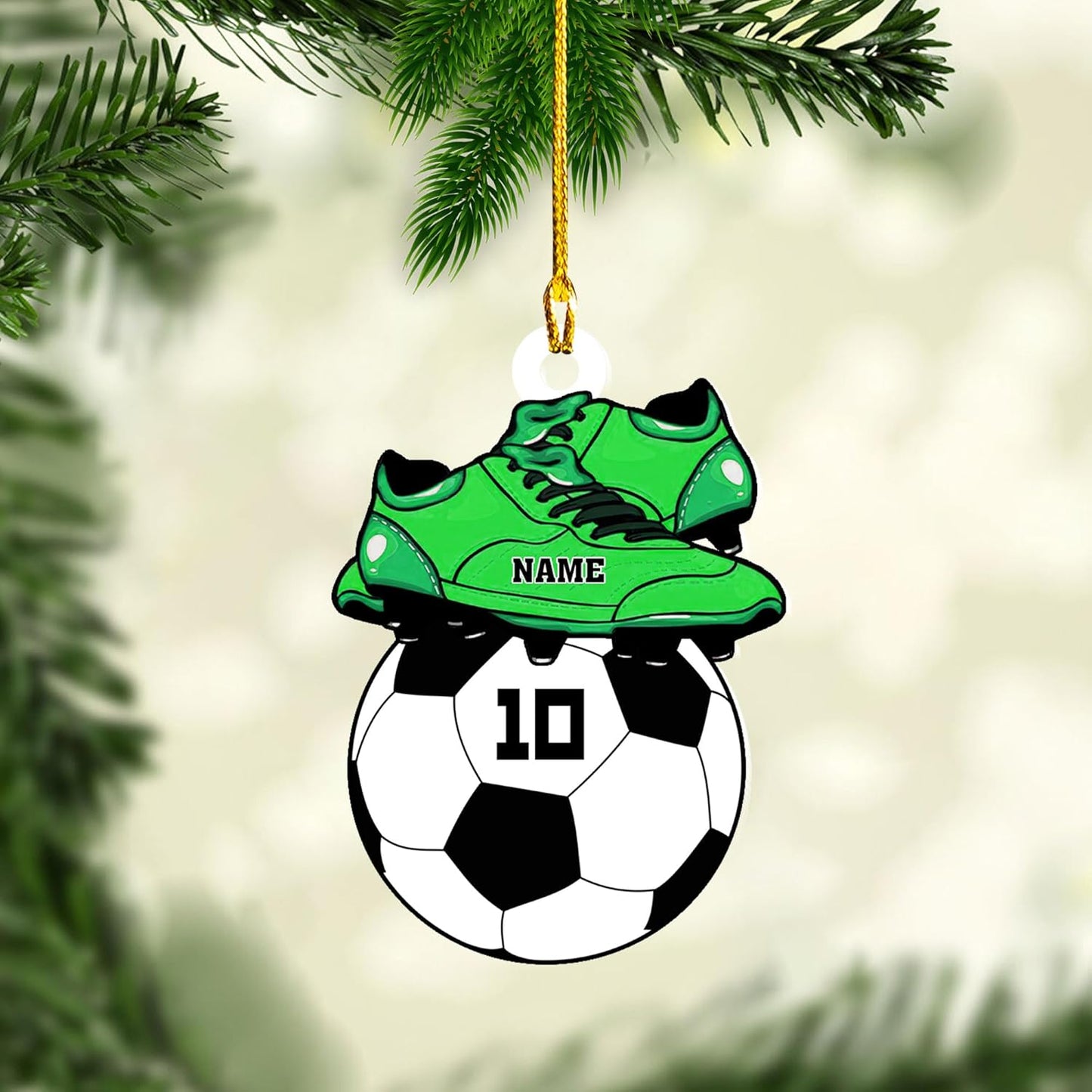 Personalized Soccer Player Christmas Ornament - Xmas Gift for Soccer Lovers C19