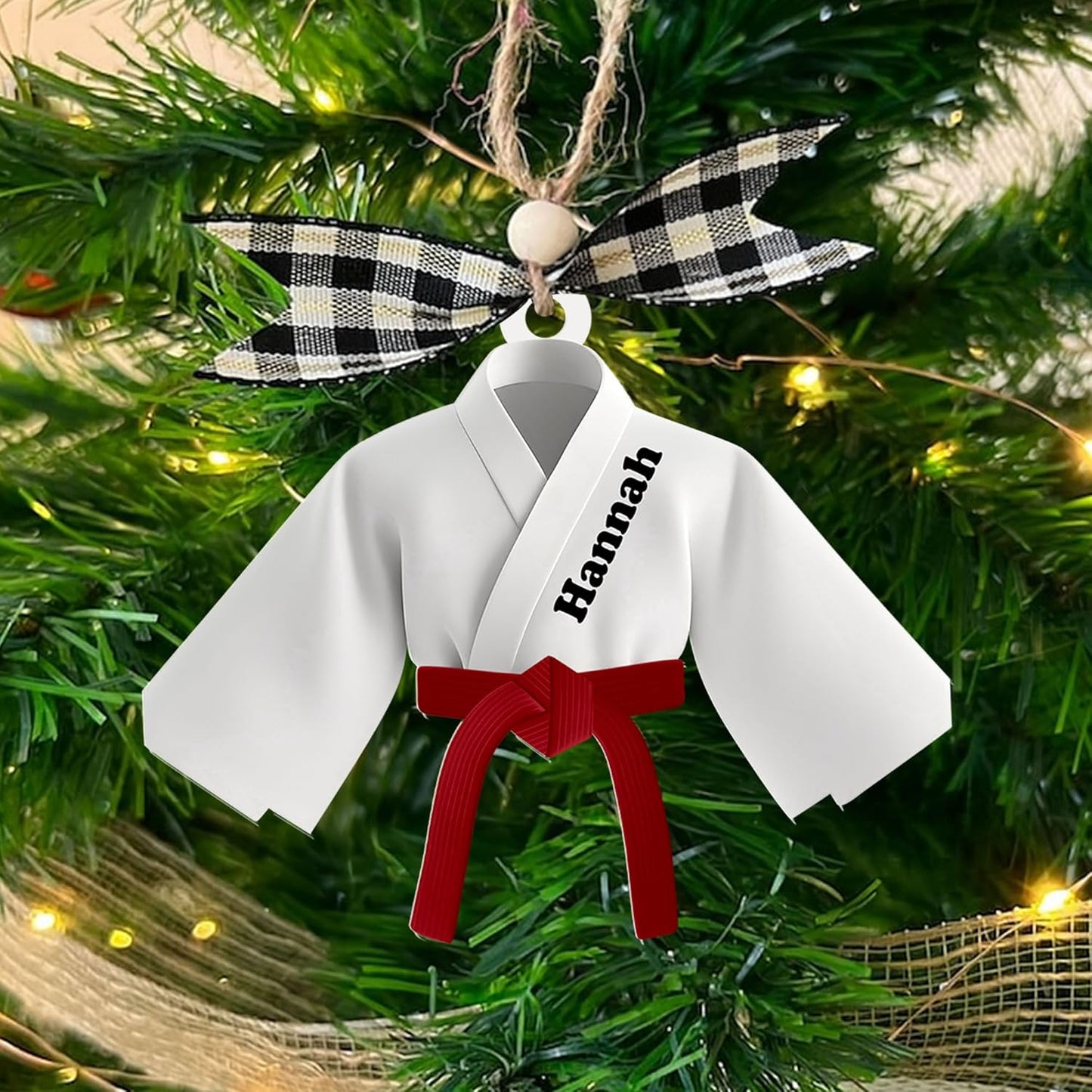 Custom Karate Christmas Ornament – Taekwondo & Jiu Jitsu Gift Krt25