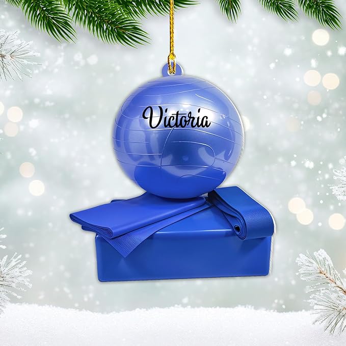 Personalized Pilates Acrylic Christmas Ornament - Instructors & Fitness Lovers LL51
