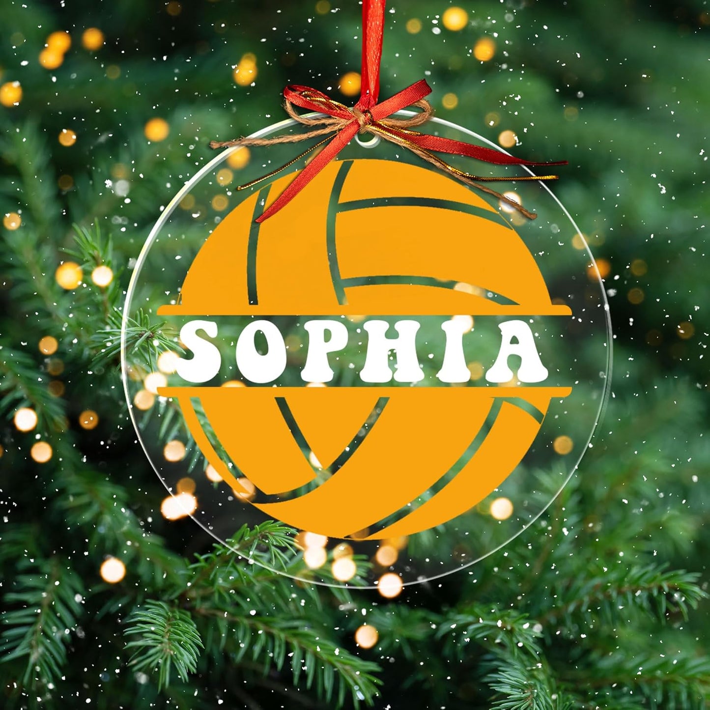 Custom Name Water Polo Ball Christmas Ornament – Personalized Water Polo Ball Ornament, Sport Holiday Tree Decoration, Gift for Water Polo Players TW3