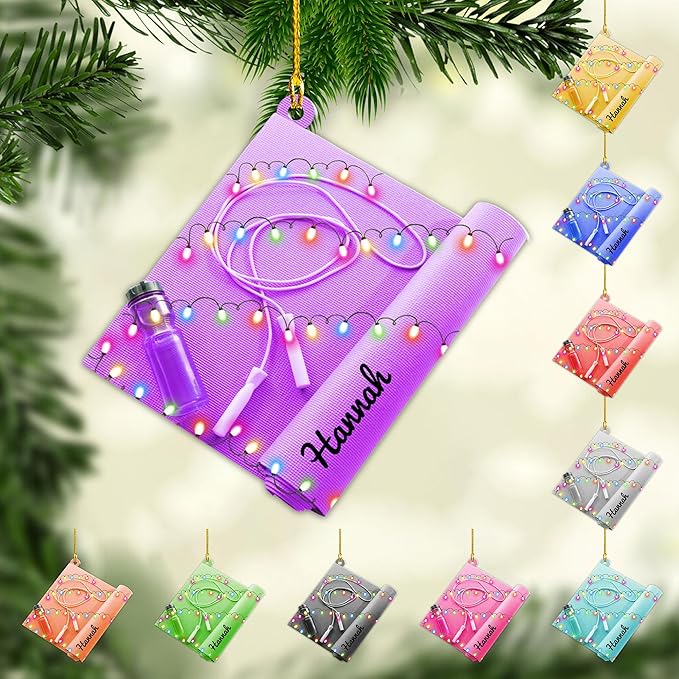Personalized Yoga Lovers Ornament - Custom Yoga Christmas Decoration Gift LL11