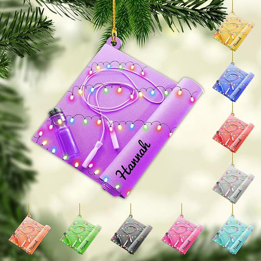 Personalized Yoga Lovers Ornament - Custom Yoga Christmas Decoration Gift LL11