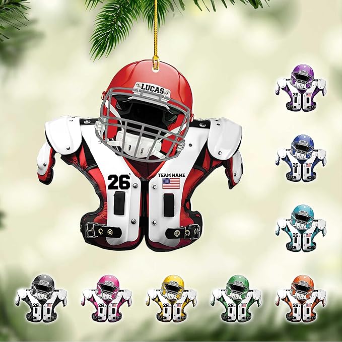 Personalized Rugby Player Christmas Gift for Sports Lovers - Rugby Ornament LL4