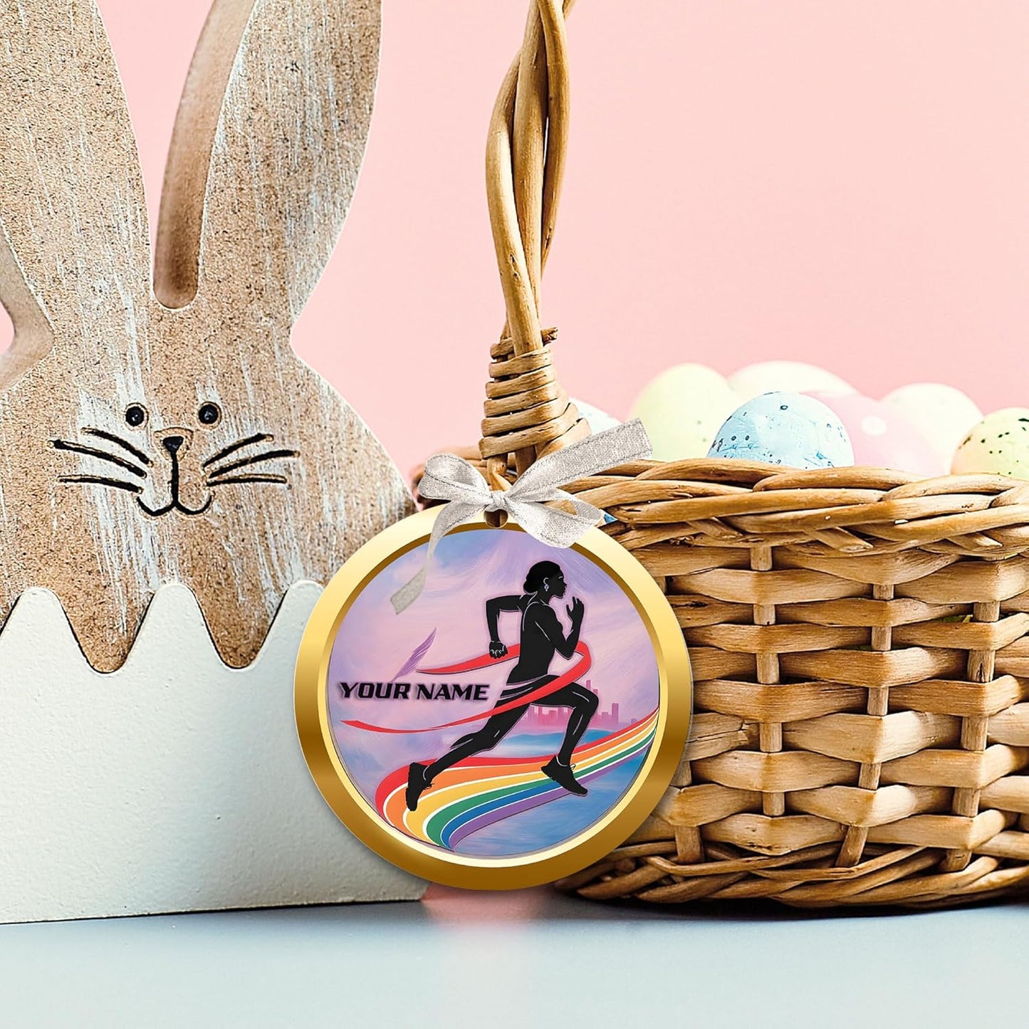 Custom Running 2D Flat Ornament – Personalized Marathon Acrylic Gift, Athlete Christmas Decoration TM6