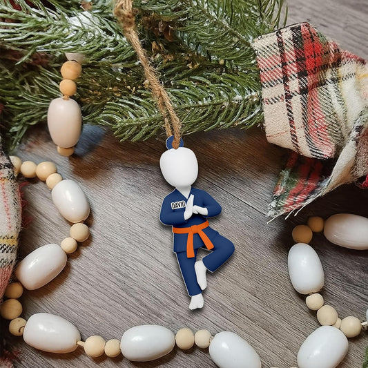 Custom Karate Christmas Ornament – Taekwondo & Jiu Jitsu Gift Krt21