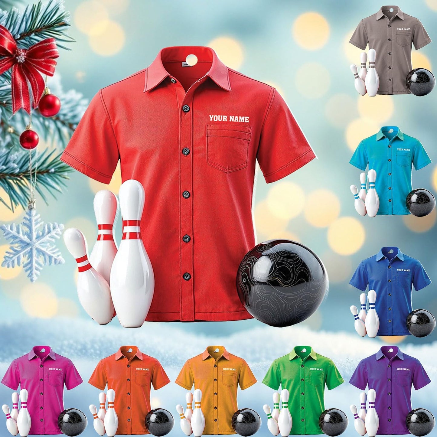 Custom Bowling Tools Ornament - Bowling Ornament Bowl 3