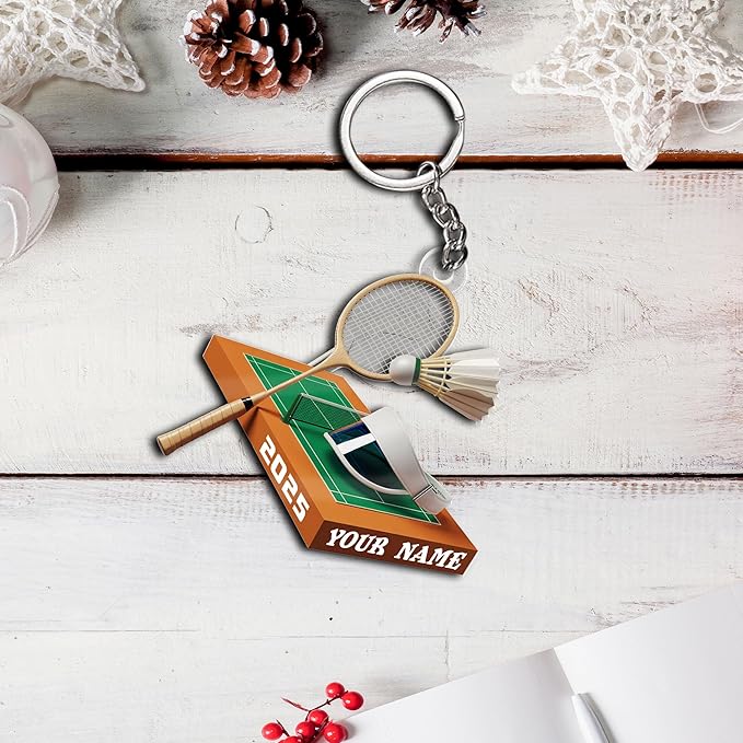 Pesonalized Christmas Gift for Badminton Players, Sports Lovers Badminton Ornament LL46