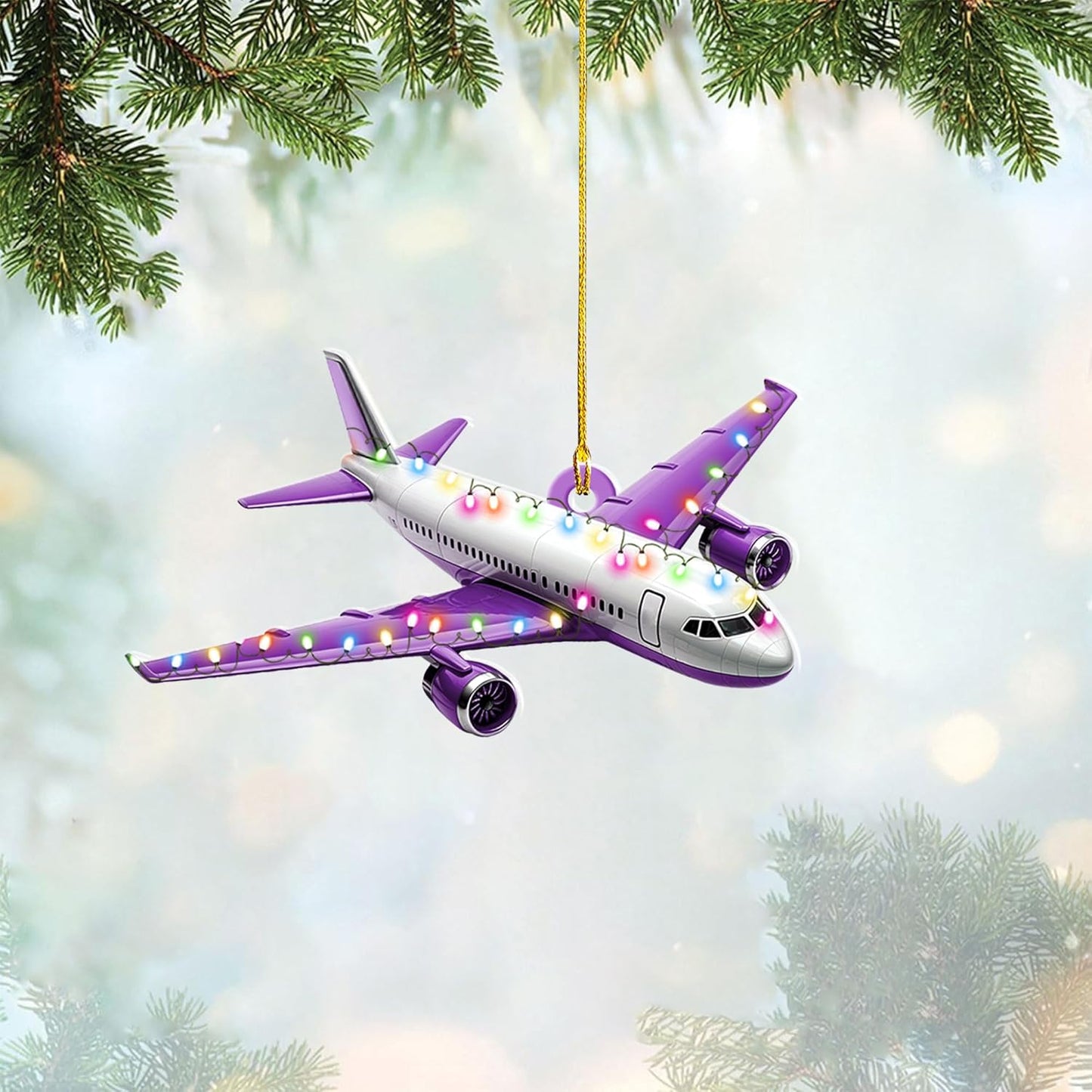 Personalized Airplane Pilot Christmas Ornament Style 6