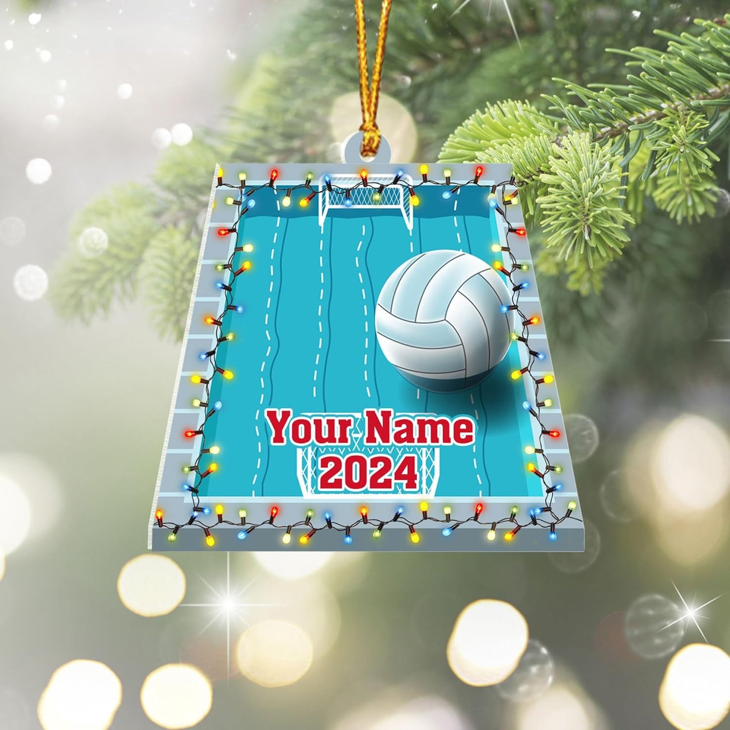 Custom Name Water Polo Christmas Ornament – Personalized Wayer Polo Ornament, Sport Holiday Tree Decoration TW8