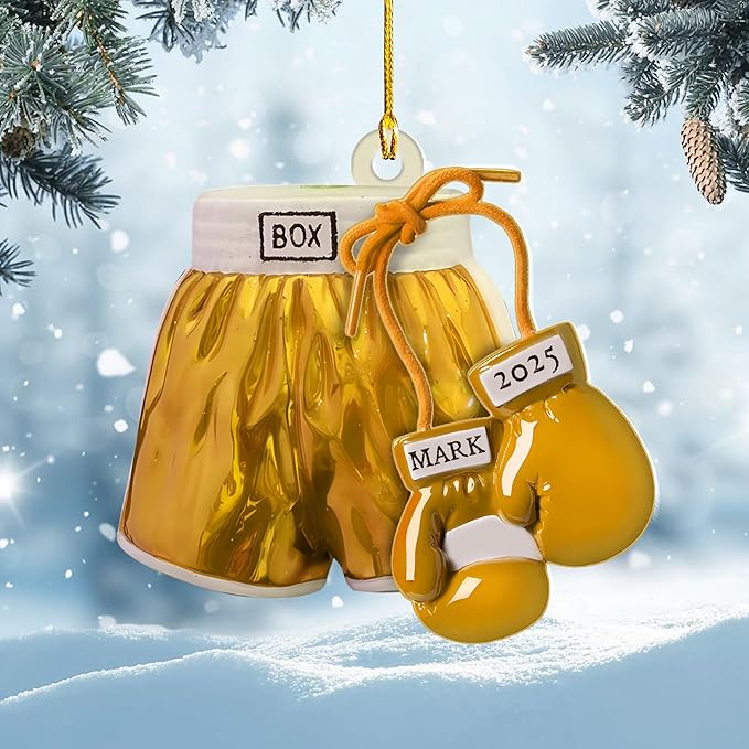 Personalized Boxing Gloves Christmas Ornament - Custom Name Boxing Ornament Gift LL36