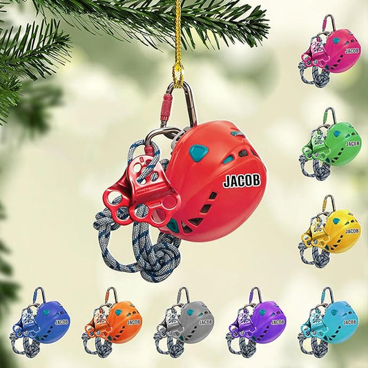 Personalized Rock Climber Christmas Gift for Mountaineers - Climbing Ornament LL26