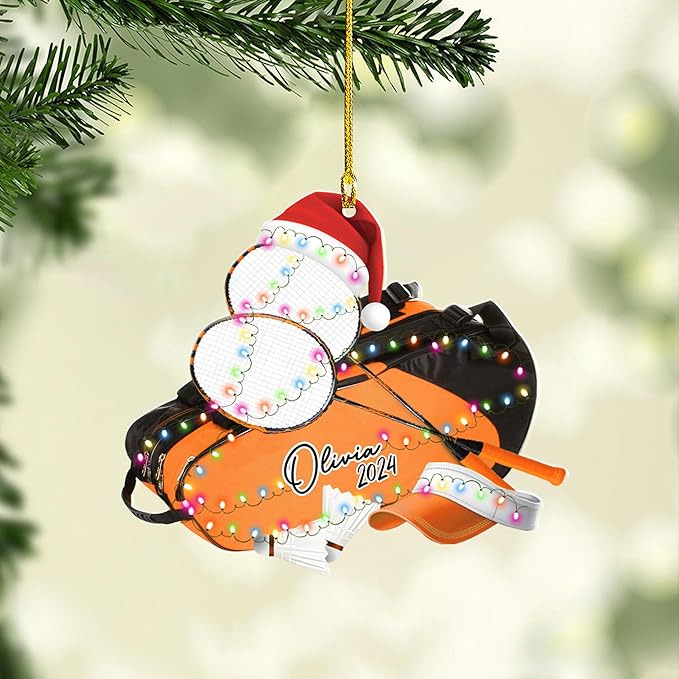 Pesonalized Christmas Gift for Badminton Players, Sports Lovers Badminton Ornament LL55