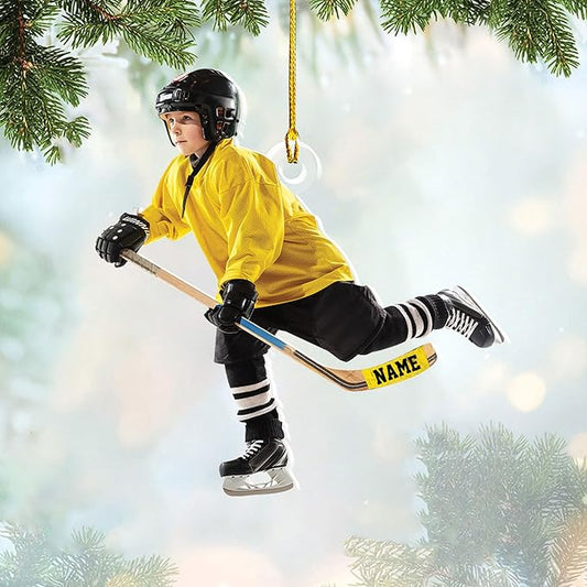 Personalized ice Hockey Ornament N31