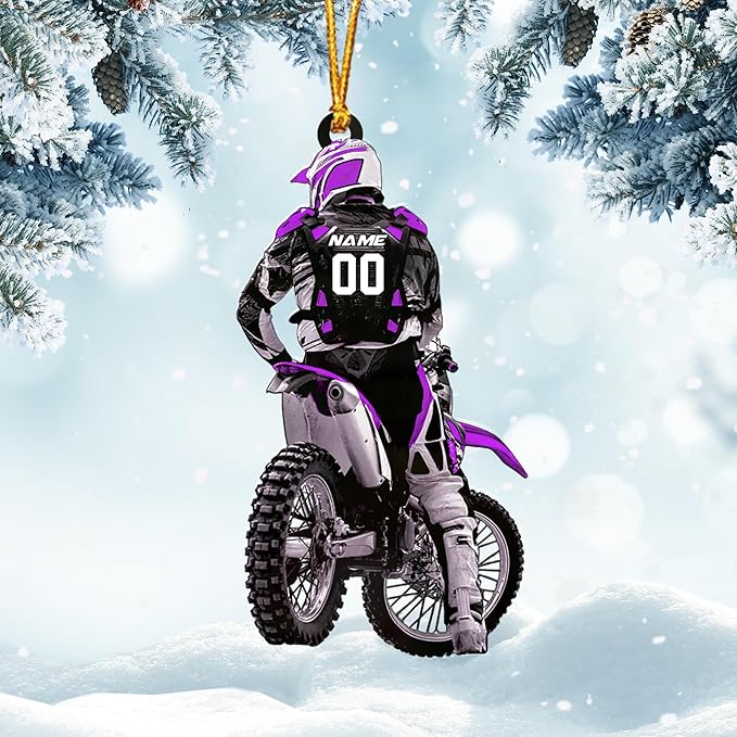Personalized Dirt Bike Christmas Ornaments 2025 Custom Motocross Ornament Dirt bike Christmas Ornament N19