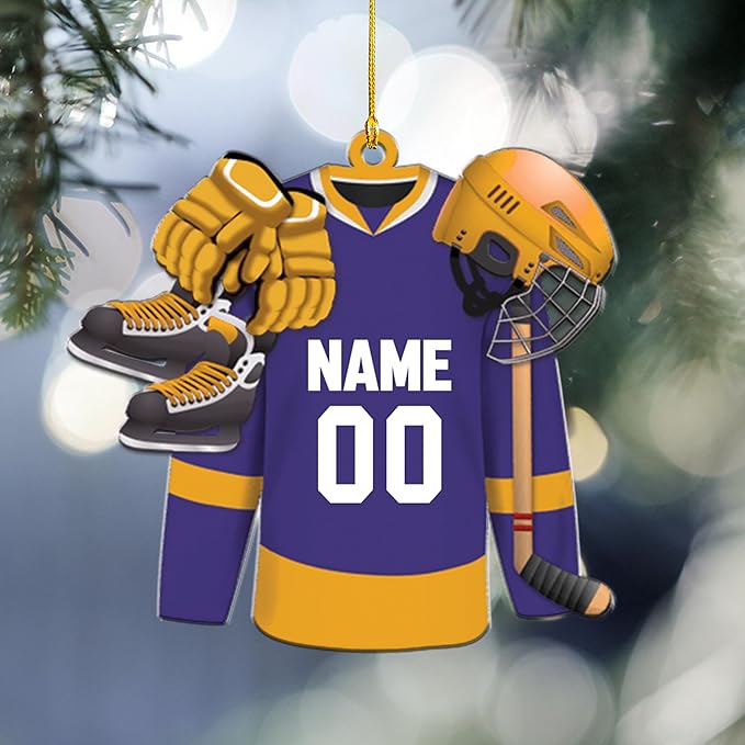 Custom ice Hockey Ornament N43