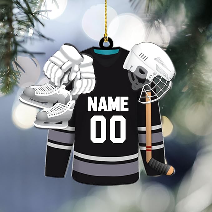 Custom ice Hockey Ornament N43