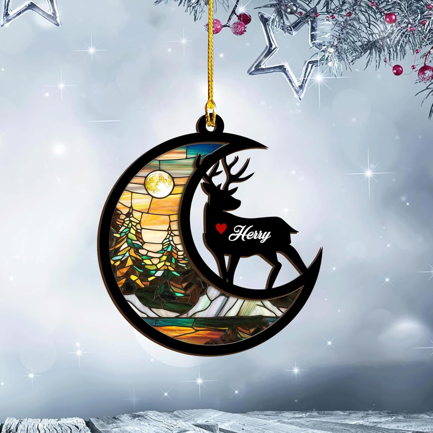 Personalized Hunting Ornament, Hunter Christmas Acrylic Ornament 2025 T16