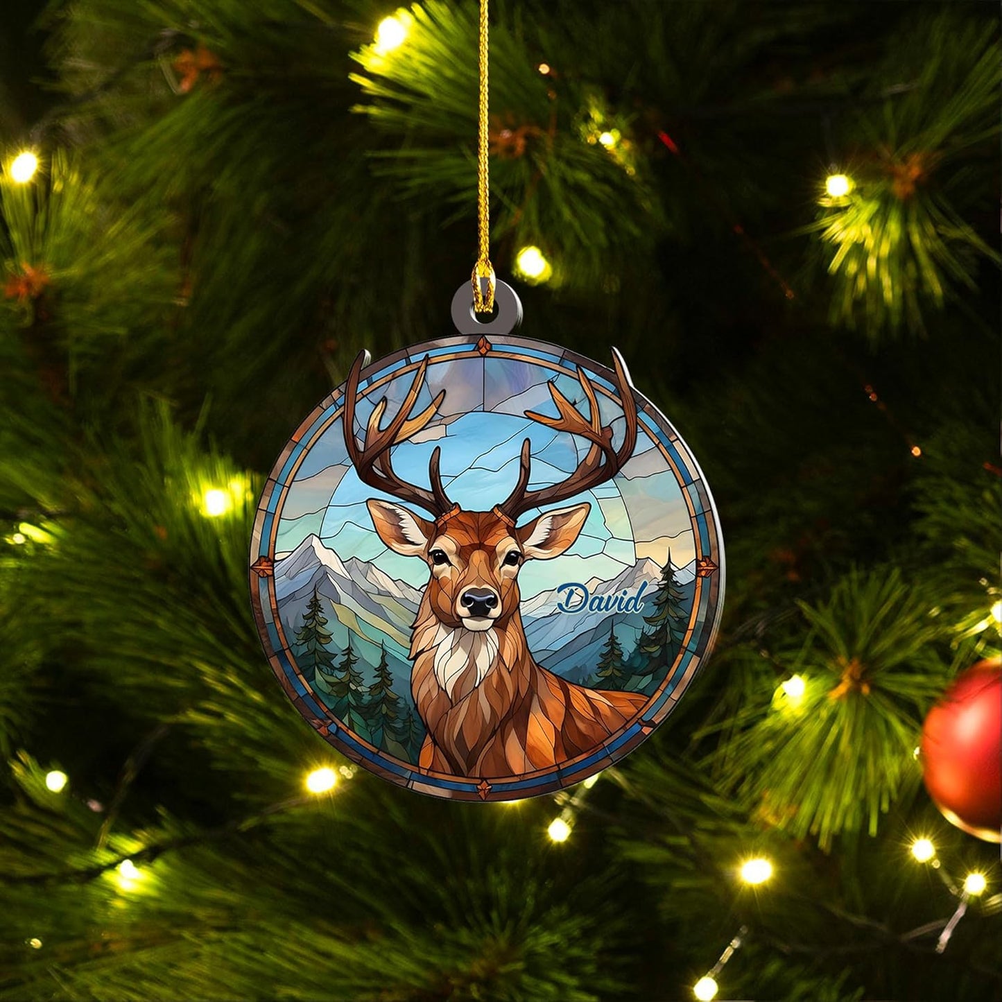 Personalized Hunting Ornament, Hunter Christmas Acrylic Ornament 2025 T03