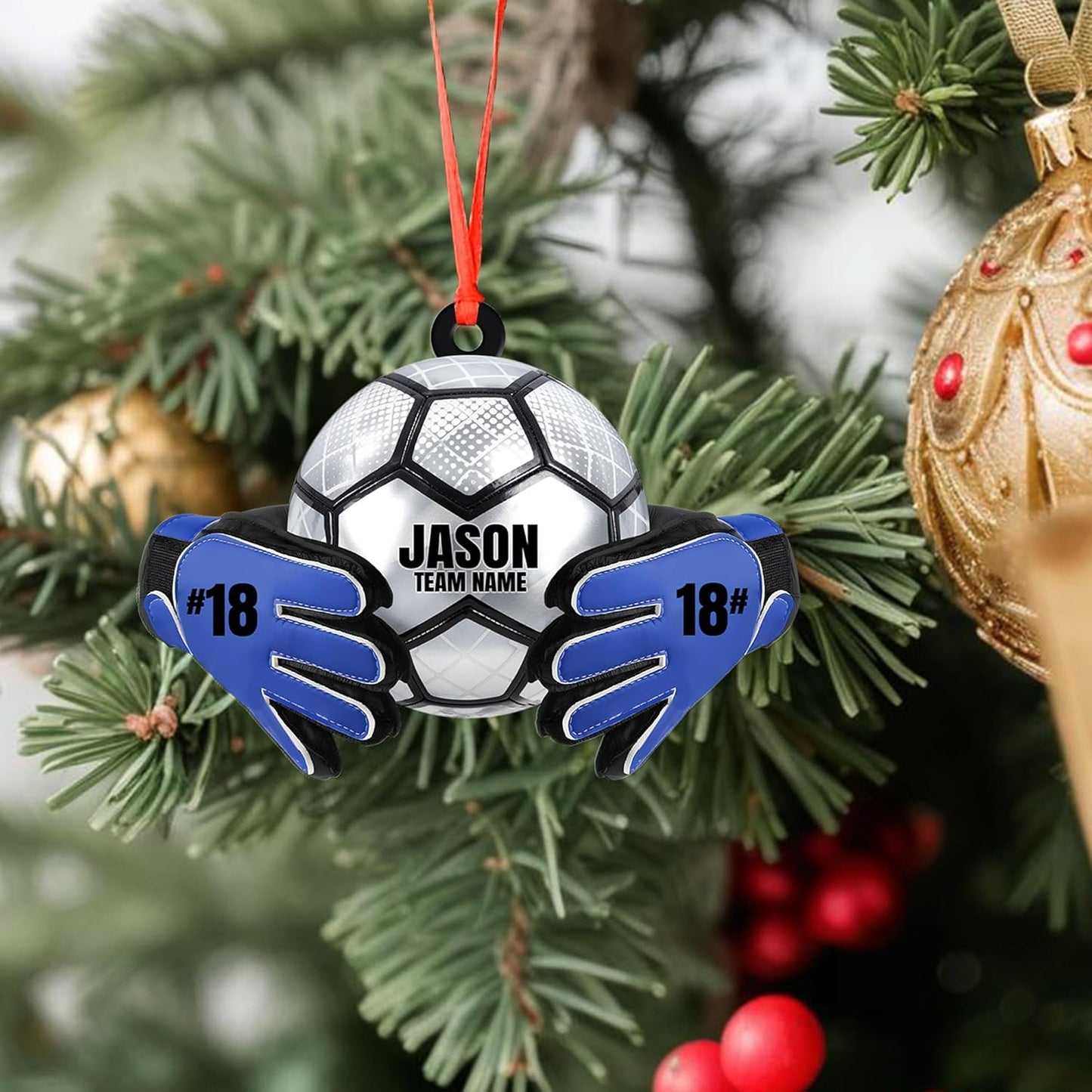 Custom Soccer Christmas Ornament Gift for Soccer Player Christmas Decor Tree C15