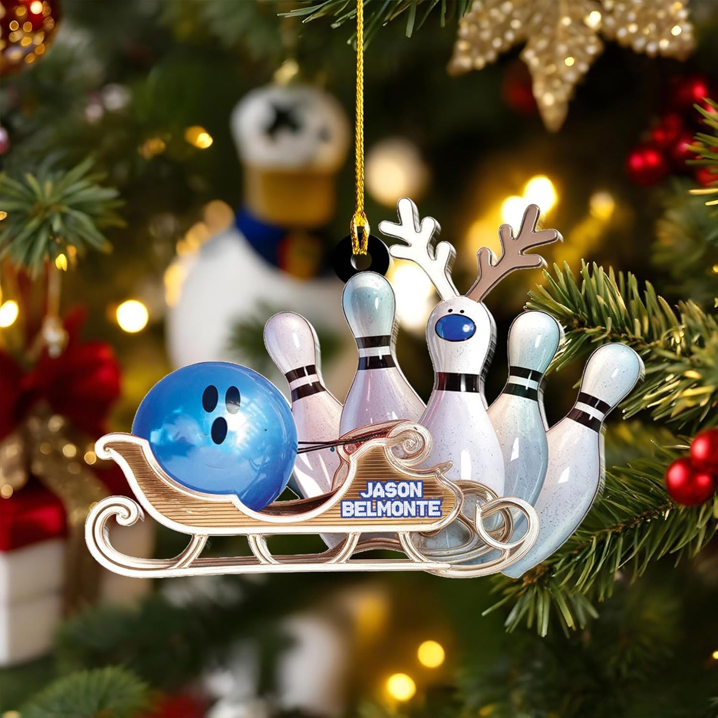 Custom Bowling Tools Ornament - Bowling Ornament Bowl6