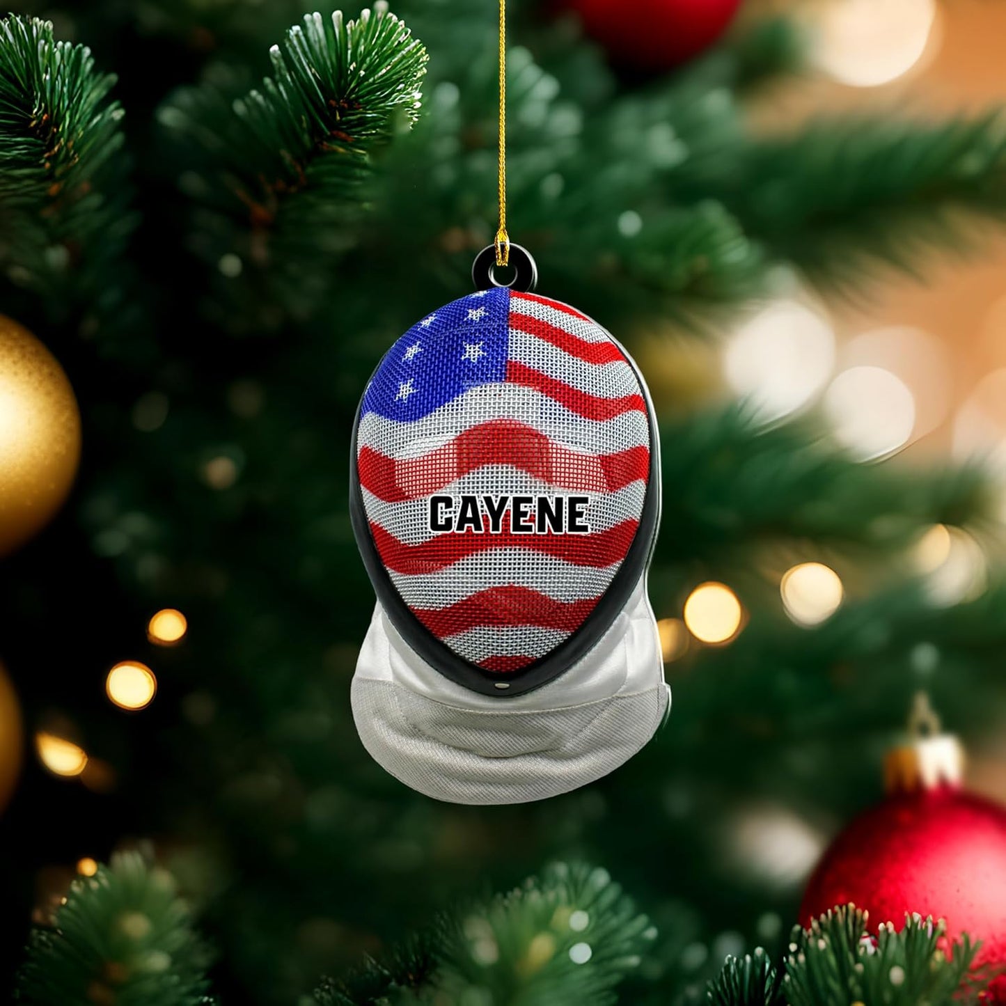 Personalized Fencing Christmas Ornament Christmas Tree Decor Gift for Fencer 2025 Fencing for Christmas Tree C11