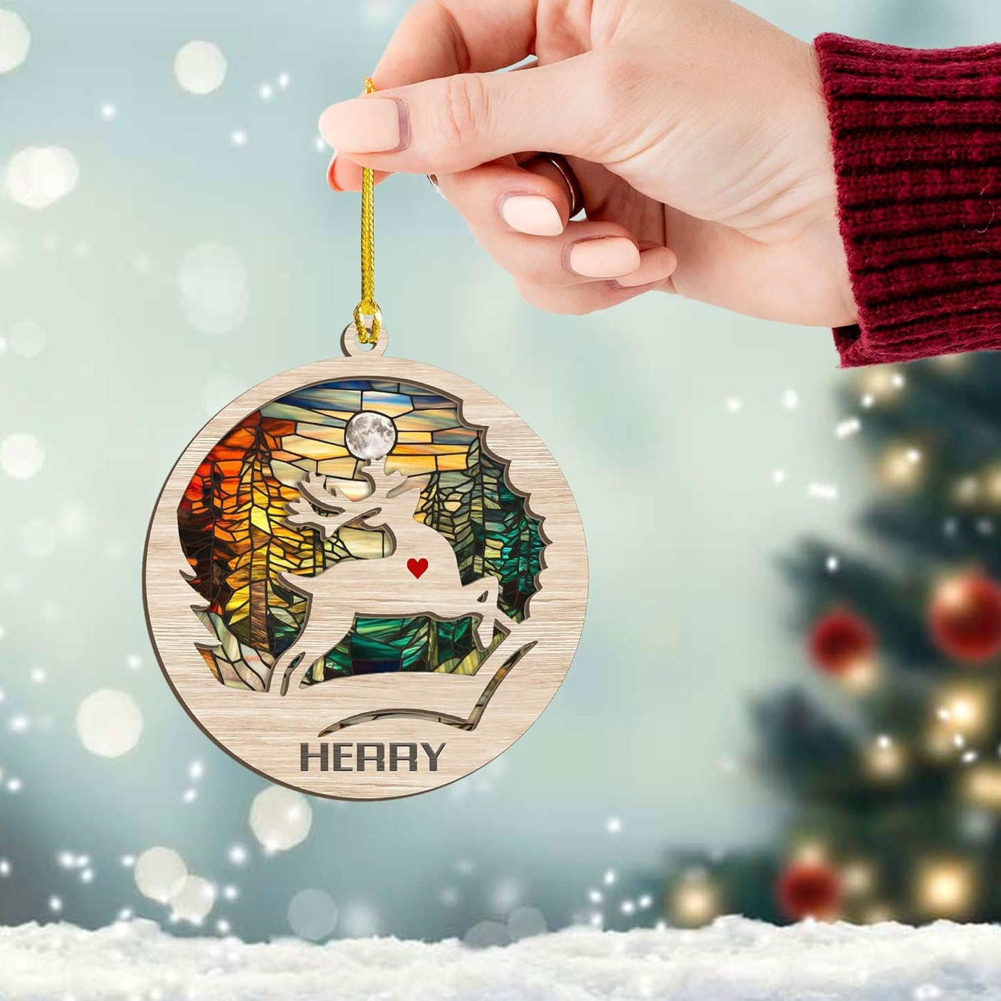 Personalized Hunting Ornament, Hunter Christmas Acrylic Ornament 2025 T22