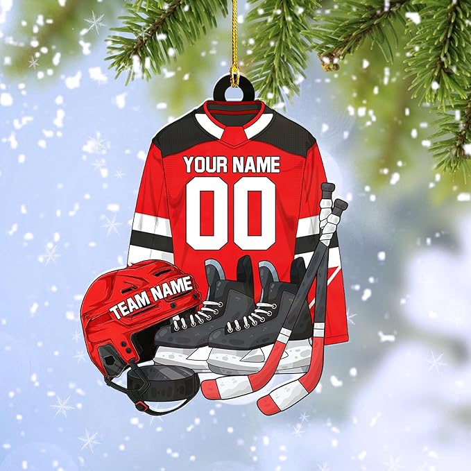 Custom ice Hockey Ornament N48