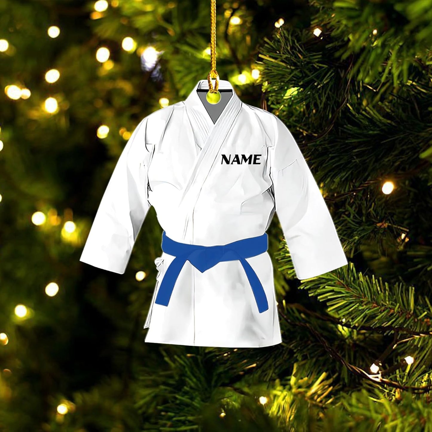 Custom Karate Christmas Ornament – Taekwondo & Jiu Jitsu Gift Krt1