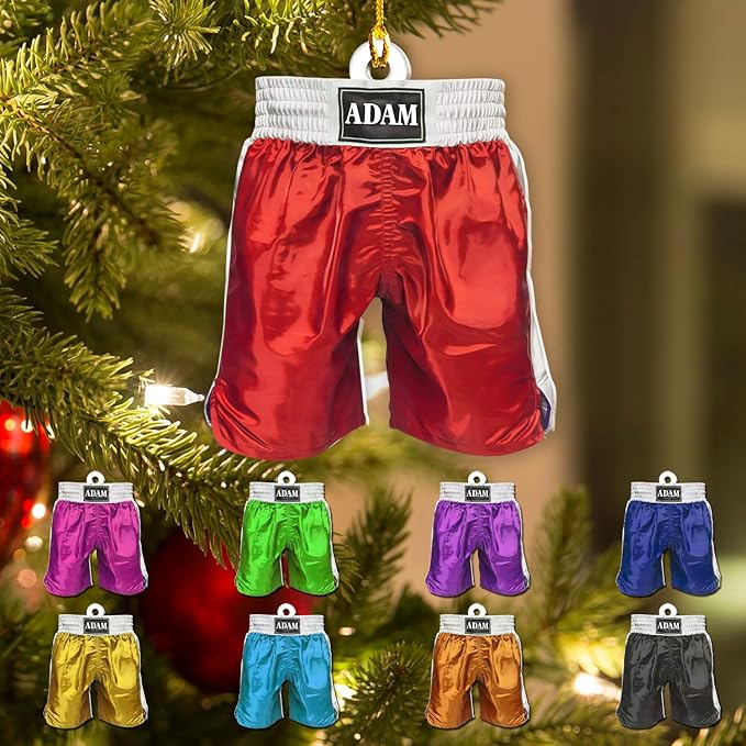 Personalized Boxing Gloves Christmas Ornament - Custom Name Boxing Ornament Gift LL33
