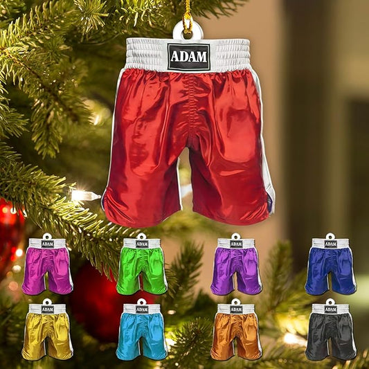 Personalized Boxing Gloves Christmas Ornament - Custom Name Boxing Ornament Gift LL33