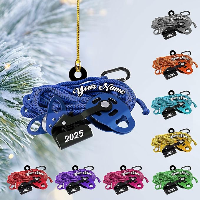 Personalized Rock Climber Christmas Gift for Mountaineers - Climbing Ornament LL29