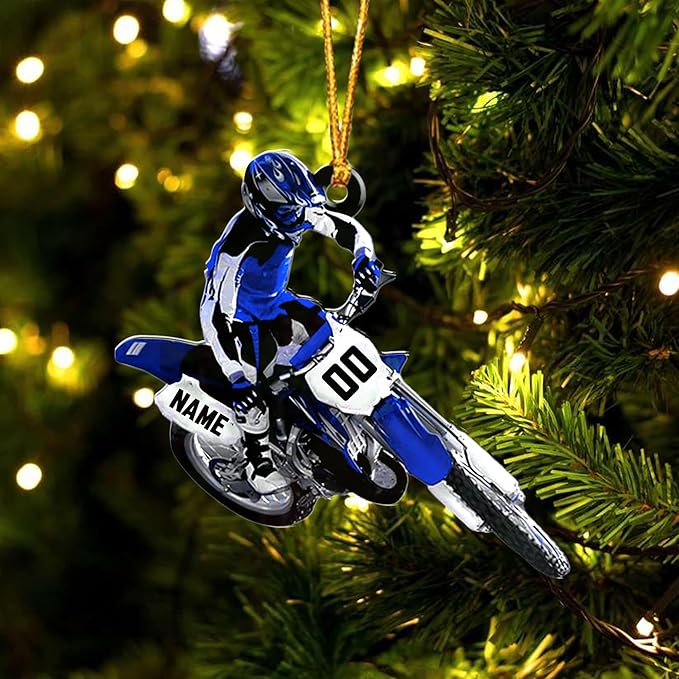 Personalized Dirt Bike Christmas Ornaments 2025 Custom Motocross Ornament Dirt bike Christmas Ornament N13
