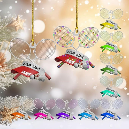 Pesonalized Christmas Gift for Badminton Players, Sports Lovers Badminton Ornament LL44